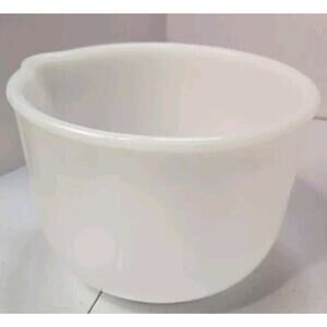 Vintage Glasbake Made for‎ Sunbeam Mixer White Milk Glass Mixing Bowl 20CJ